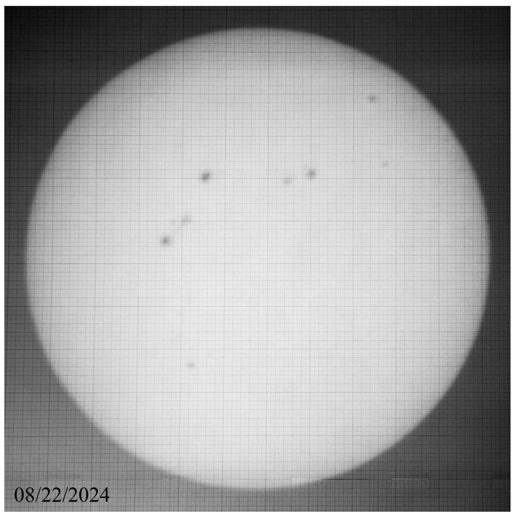 Bild der Sonne mit Sonnenflecken